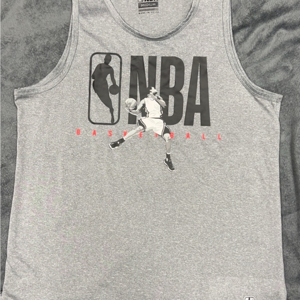 Men’s Champion Gray NBA Basketball Tank Top size medium